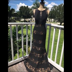 Beautiful black lace evening gown